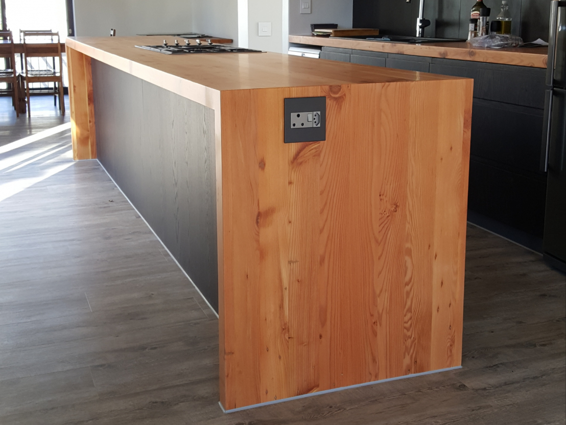 Oregon Pine kitchen island counter 